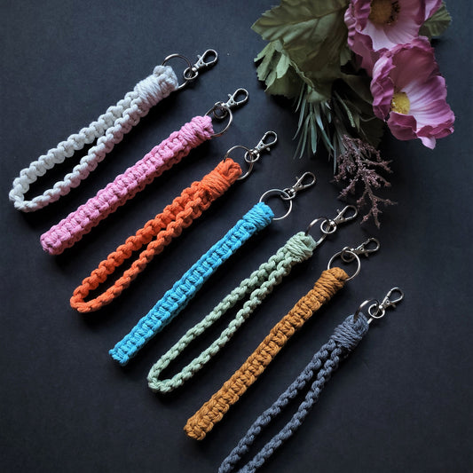 Macrame Wristlet keychains | Bag Purse Accessories | Gifts | Women |  Boho bracelet keychain