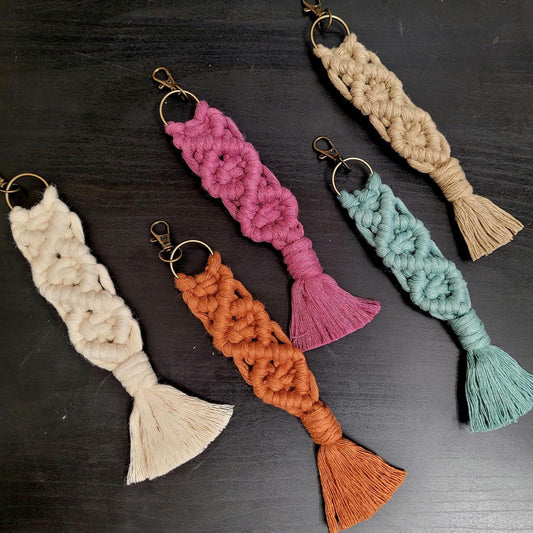 Macrame keychains | Fringe | Tassel | Handbag Purse Wallet Accessories | Gifts | Key chains