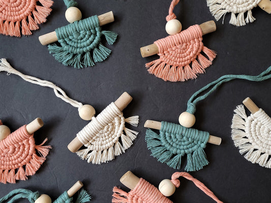 Macrame Car Mirror Hanging | Handmade | Gift | Essential Oil Diffuser | Rearview mirror Accessories Charms | Mini Macrame | Ornament