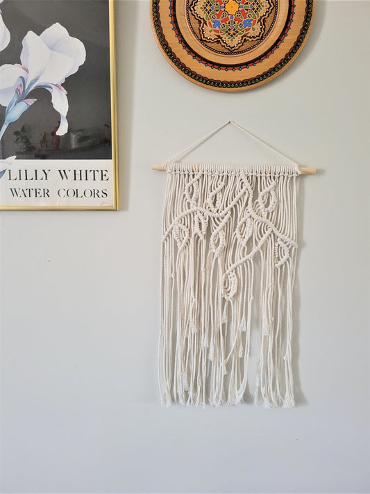 Macrame Wall Hanging Tapestry | Handmade Boho | Leaf Branch Pattern | Wall Art | Home Decor